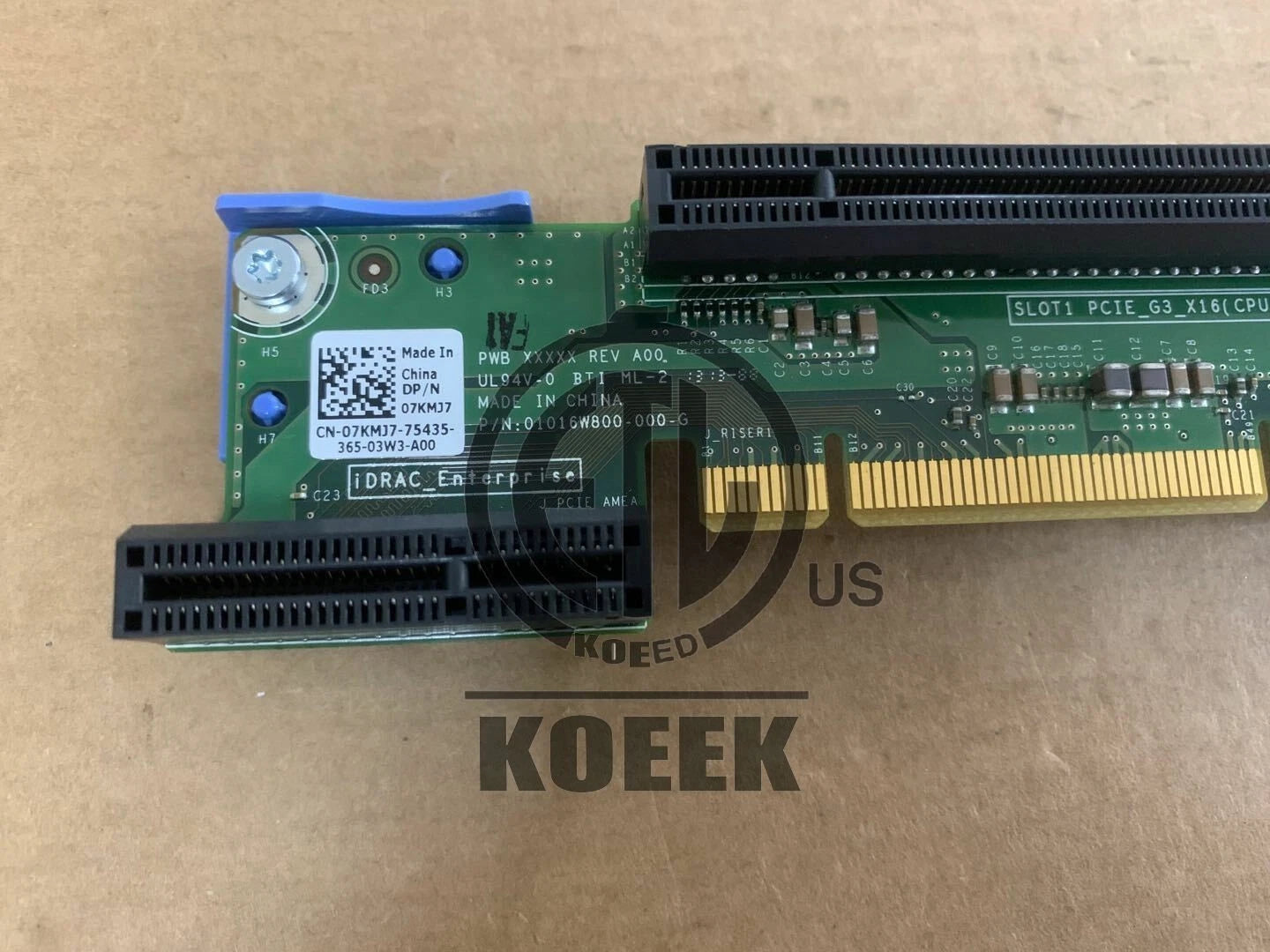 for Dell PowerEdge R420 PCIe 2P Dual CPU Riser Card Board 7KMJ7 07KMJ7