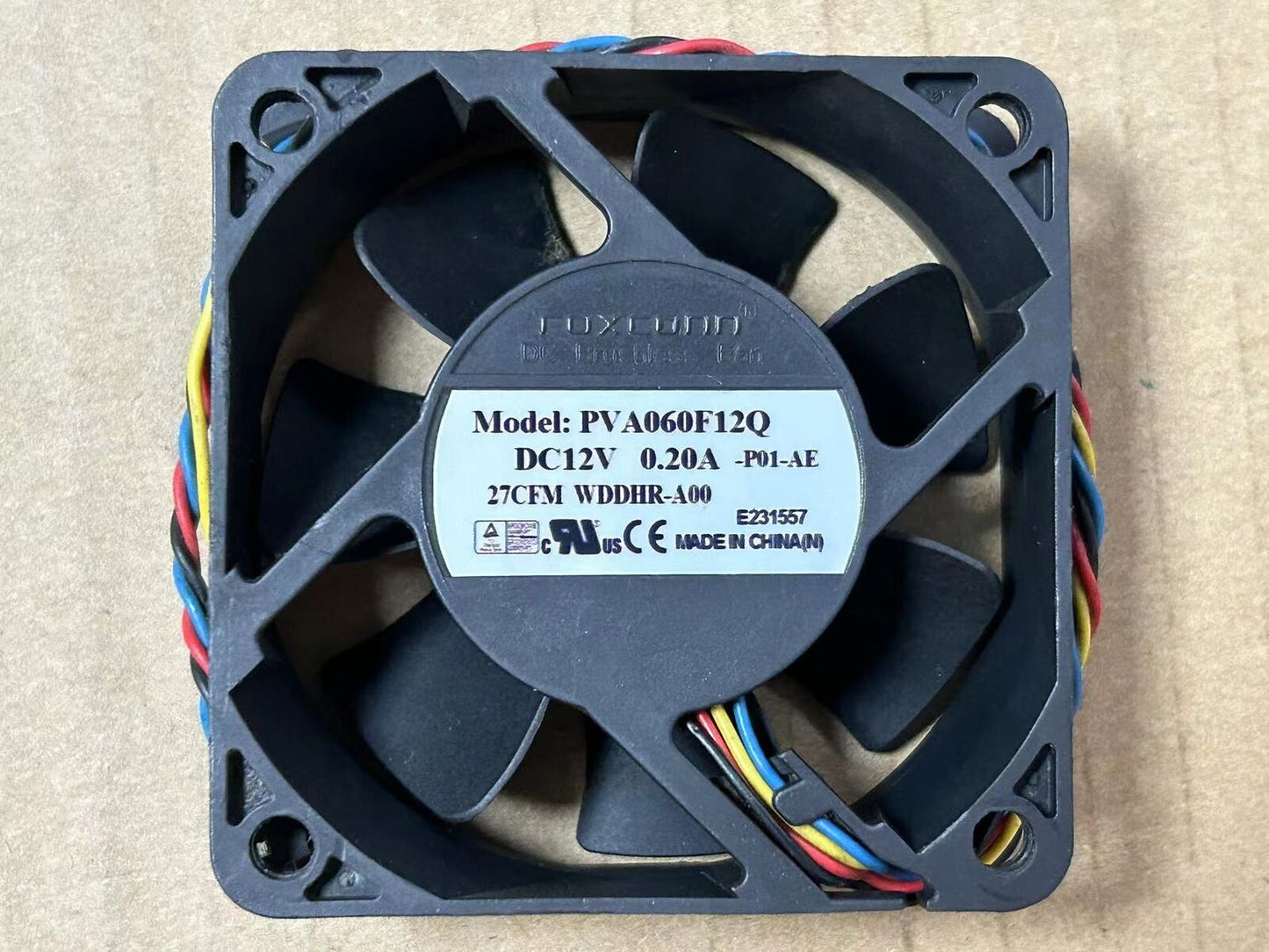 new 1PC FOXCONN PVA060F12Q -P01-AE 12V 0.20A PWM Temperature Control Cooling Fan