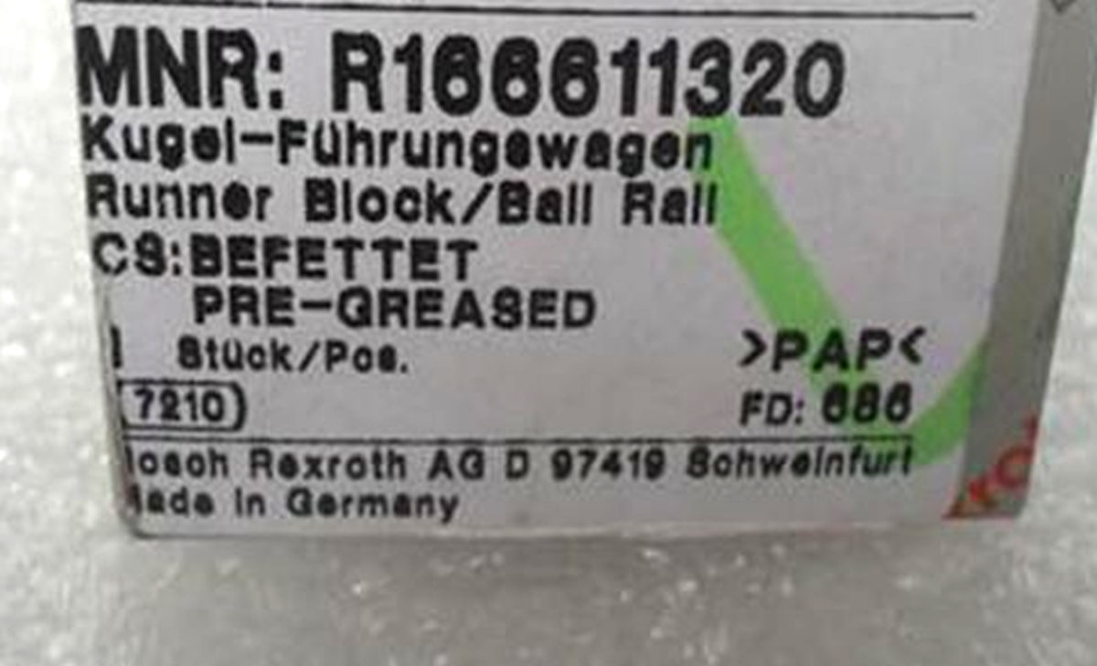 REXROTH R166611320 R166611320 slider bearing for industrial applications high precision industrial slider bearing R166611320 - REXROTH