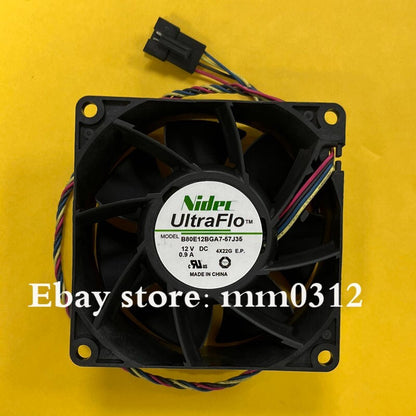 NIDEC B80E12BGA7-57J35 8038 DC12V 0.9A 8CM 4-Pin Silent Cooling Fan