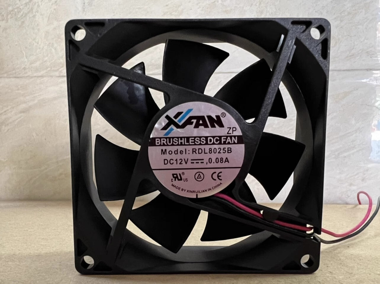 1PCS RDL8025B 8025 DC12V 0.08A 8CM 2-wire silent case cooling fan
