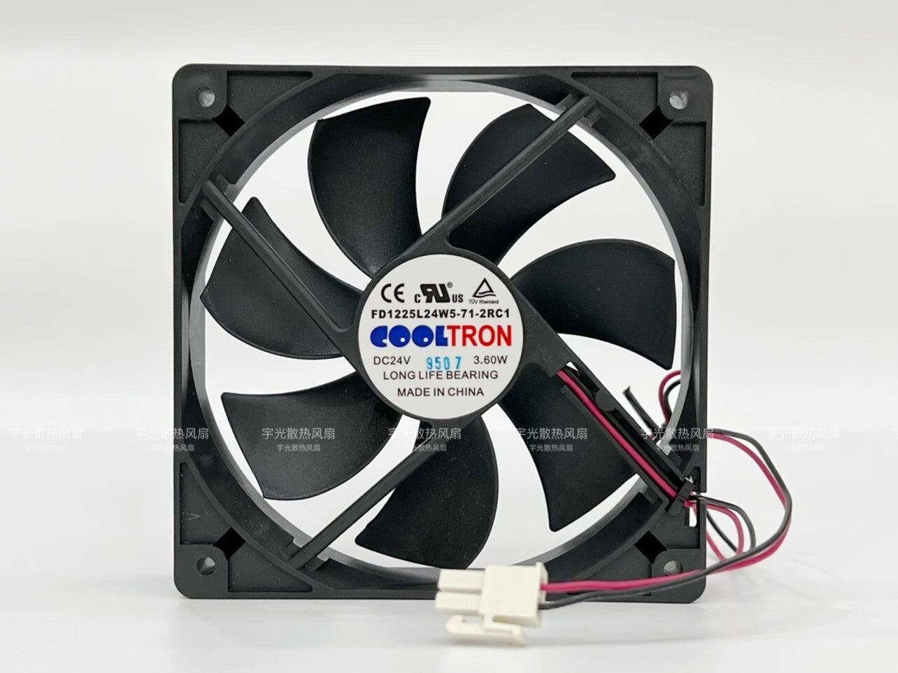 COOLTRON FD1225L24W5-71-2RC1 12025 DC24V 3.60W 12CM 2-Wire Inverter Cooling Fan