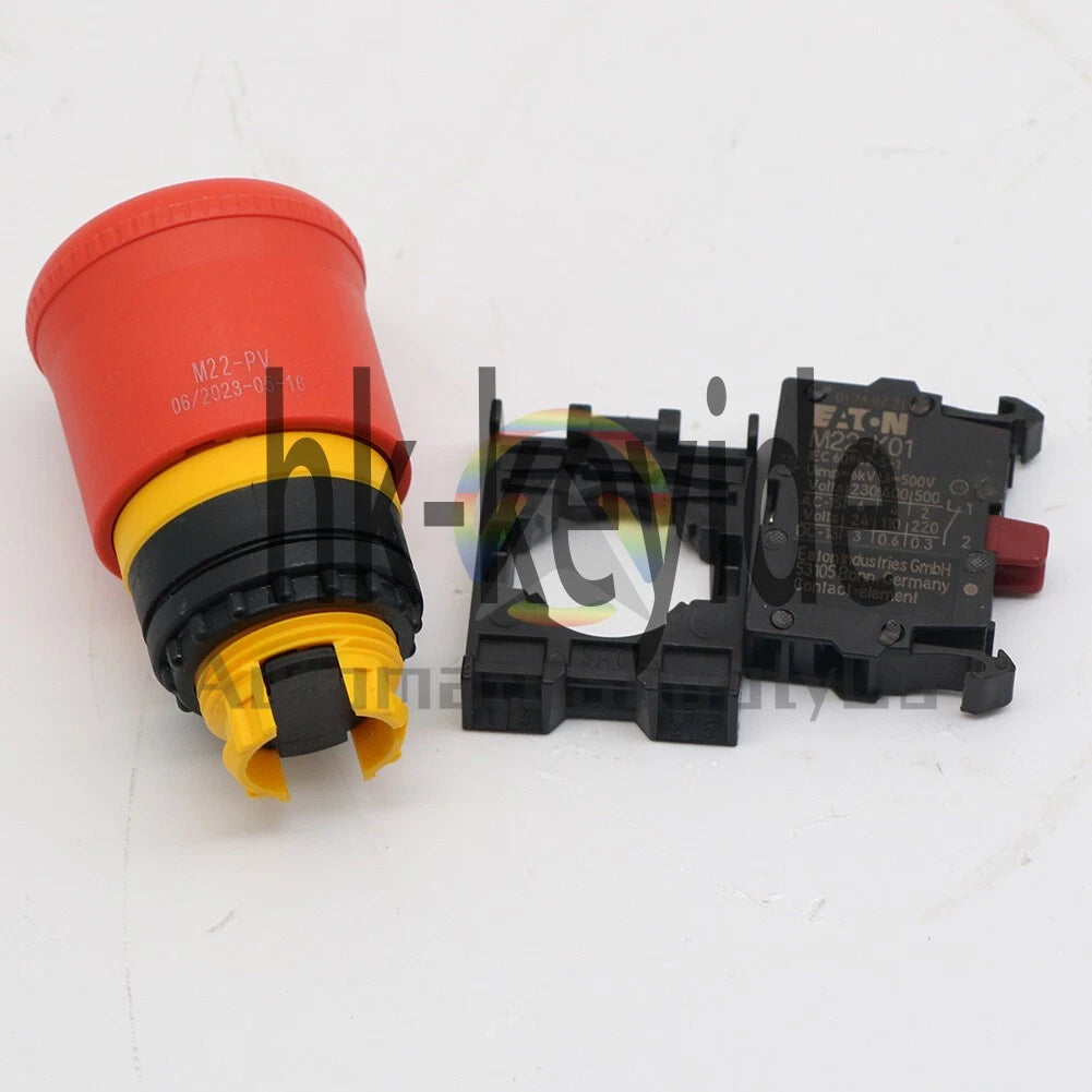 1PCS Eaton,Moeller M22-PV/K01 Emergency Stop Switch
