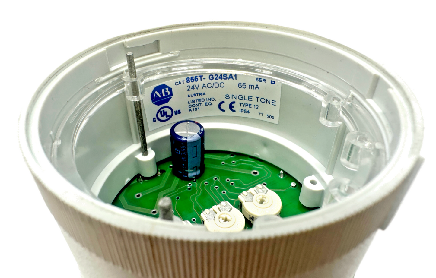 used Allen Bradley 855T-G24SA1 Stack Light Sound Module - ALLEN BRADLEY