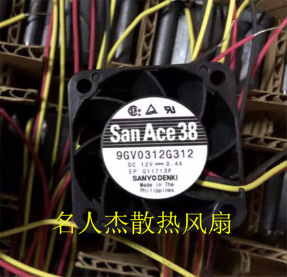 Sanyo 9GV0312G312 DC12V 0.4A 3828 38x28mm cooling fan