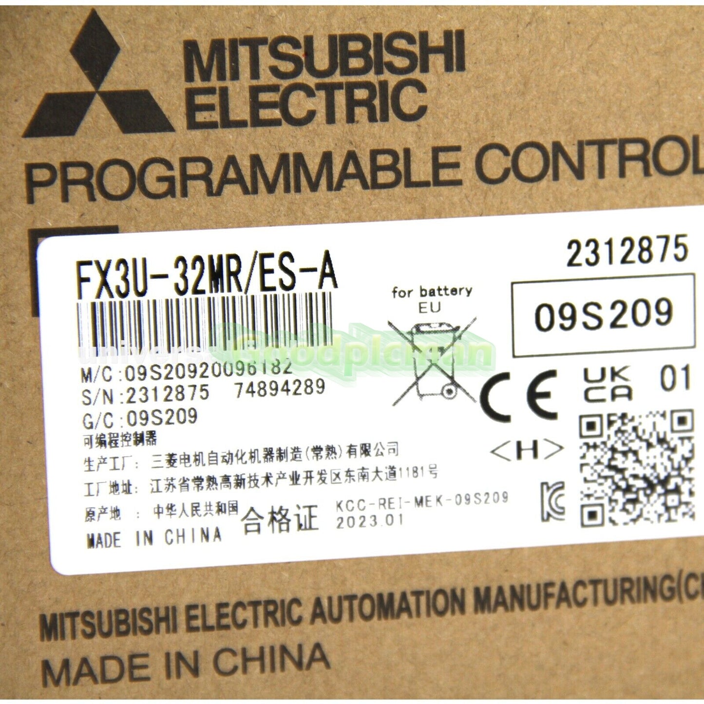 Mitsubishi FX3U-32MR/ES-A Programmable Logic Module Controller Unit 1Pcs/