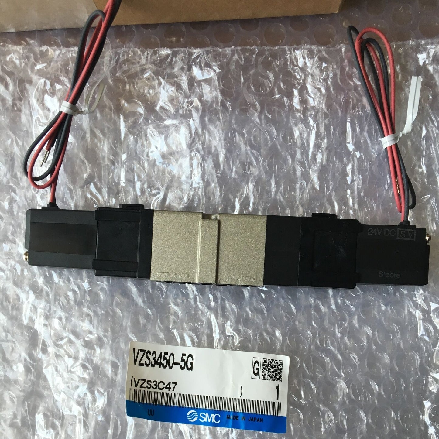 1PC SMC Plug-In Solenoid Valve VZS3450-5G One-Year Warranty - SMC