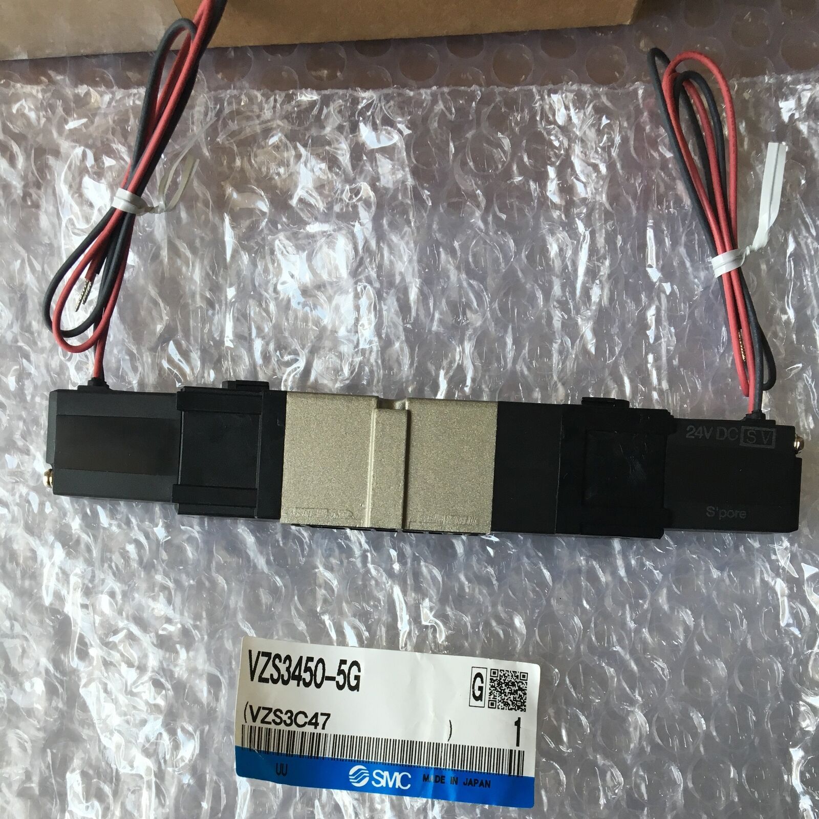 1PC SMC Plug-In Solenoid Valve VZS3450-5G One-Year Warranty - SMC