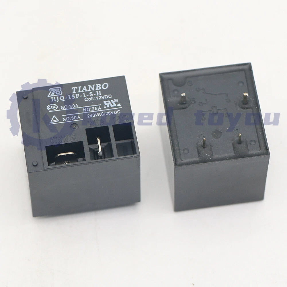 10Pcs 12V HJQ-15F-1-S-H 12VDC TIANBO Relay 4Pins US