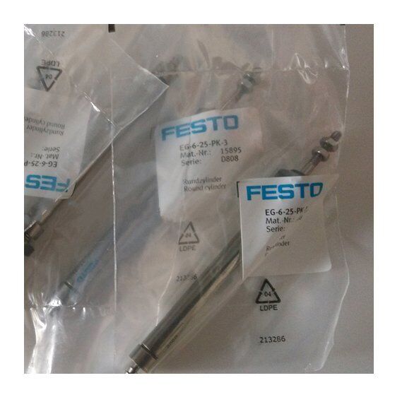 FESTO 15895 Pneumatic Cylinder Round PK-3 Fast Ship - FESTO