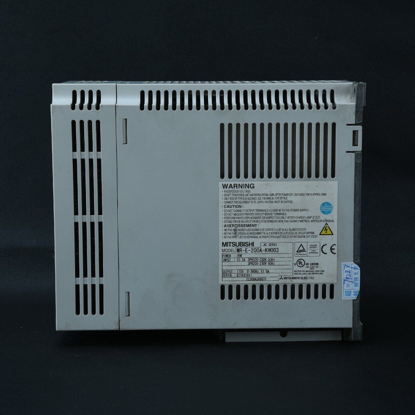 Used 1PC Mitsubishi servo drive MR-E-200A-KH003 Tested, Good Condition - MITSUBISHI