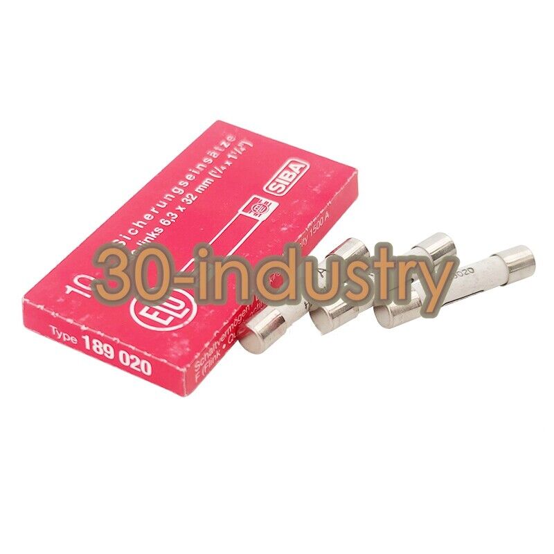 SIBA 7006563 F8A Quick Acting Fuse 8A 500V 6.3x32mm - Pack of 10 - SIBA