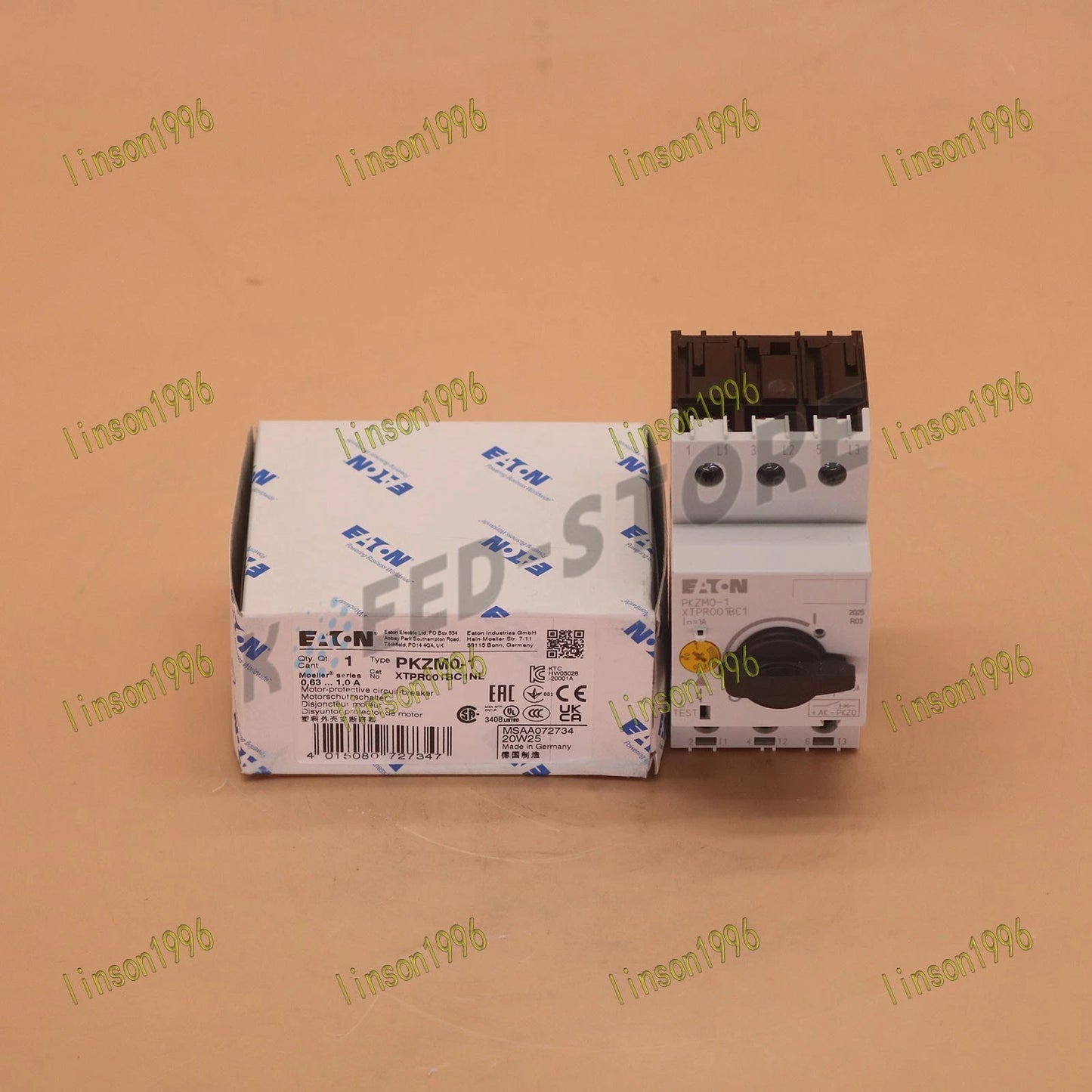 1pcs EATON MOELLER PKZM0-1 0.63-1.0A Circuit Breaker Free shipping