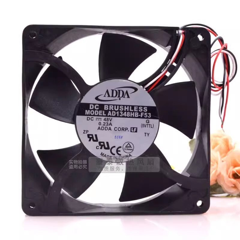 ADDA AD1348HB-F53 12738 DC48V 0.23A 12.7CM 3-Wire Axial Cooling Fan