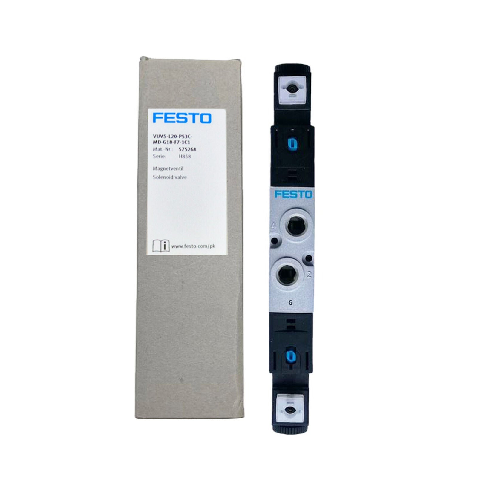 In Box FESTO VUVS-L20-P53C-MD-G18-F7-1C1 575268 Solenoid Valve FESTO