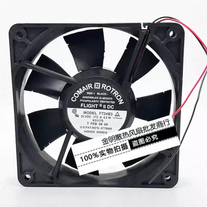 COMAIR FT24B3 12025 DC24V 4.0W 12CM 2-Wire Inverter Silent Cooling Fan