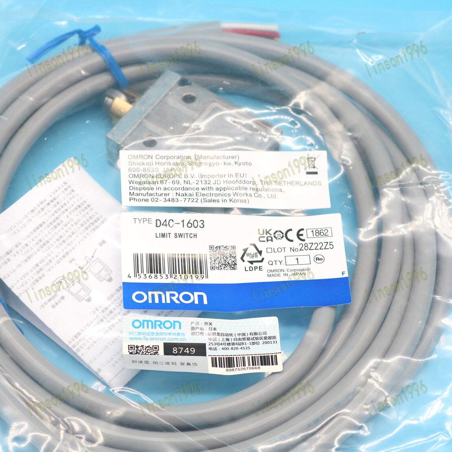 OMRON D4C-1603 Miniature Limit Switch Fast Delivery - OMRON