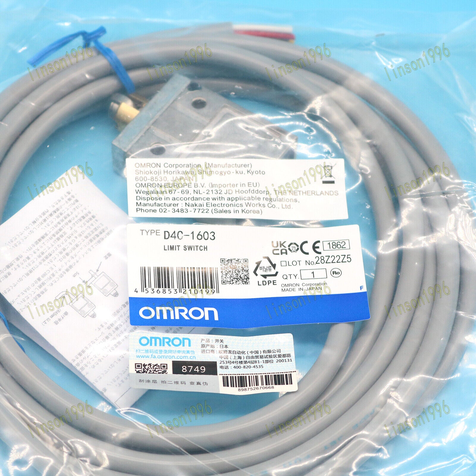 OMRON D4C-1603 Miniature Limit Switch Fast Delivery - OMRON