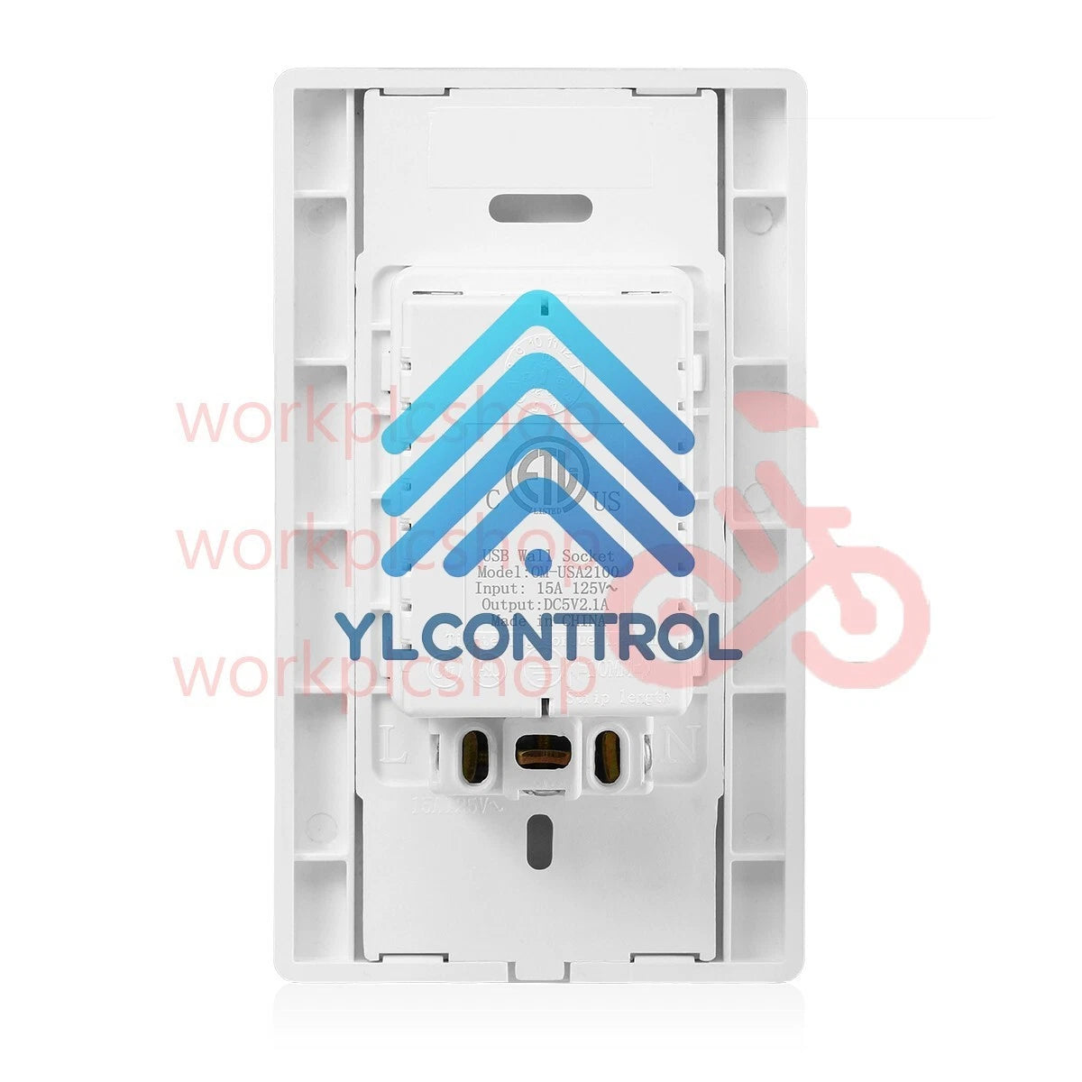 Dual USB Wall Outlet Charger Port Socket with 15A Electrical Receptacles Home US