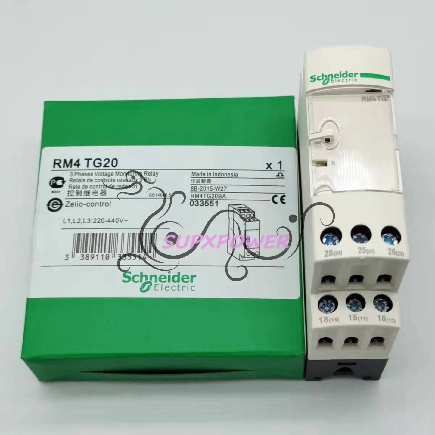 Schneider Telemecanique 3 Phase Voltage Monitoring Relay RM4TG20 RM4 TG20 #s