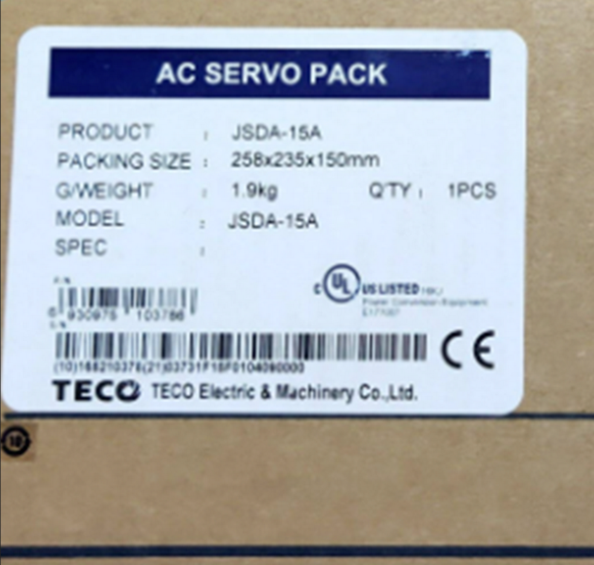 new  TECO JSDA-15A Servo Driver TECO