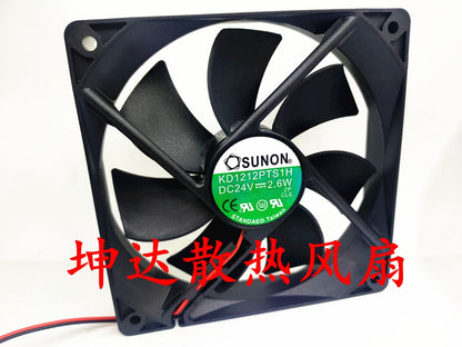SUNON KD1212PTS1H 24V 2.6W 12CM 12025 2-wire cooling fan