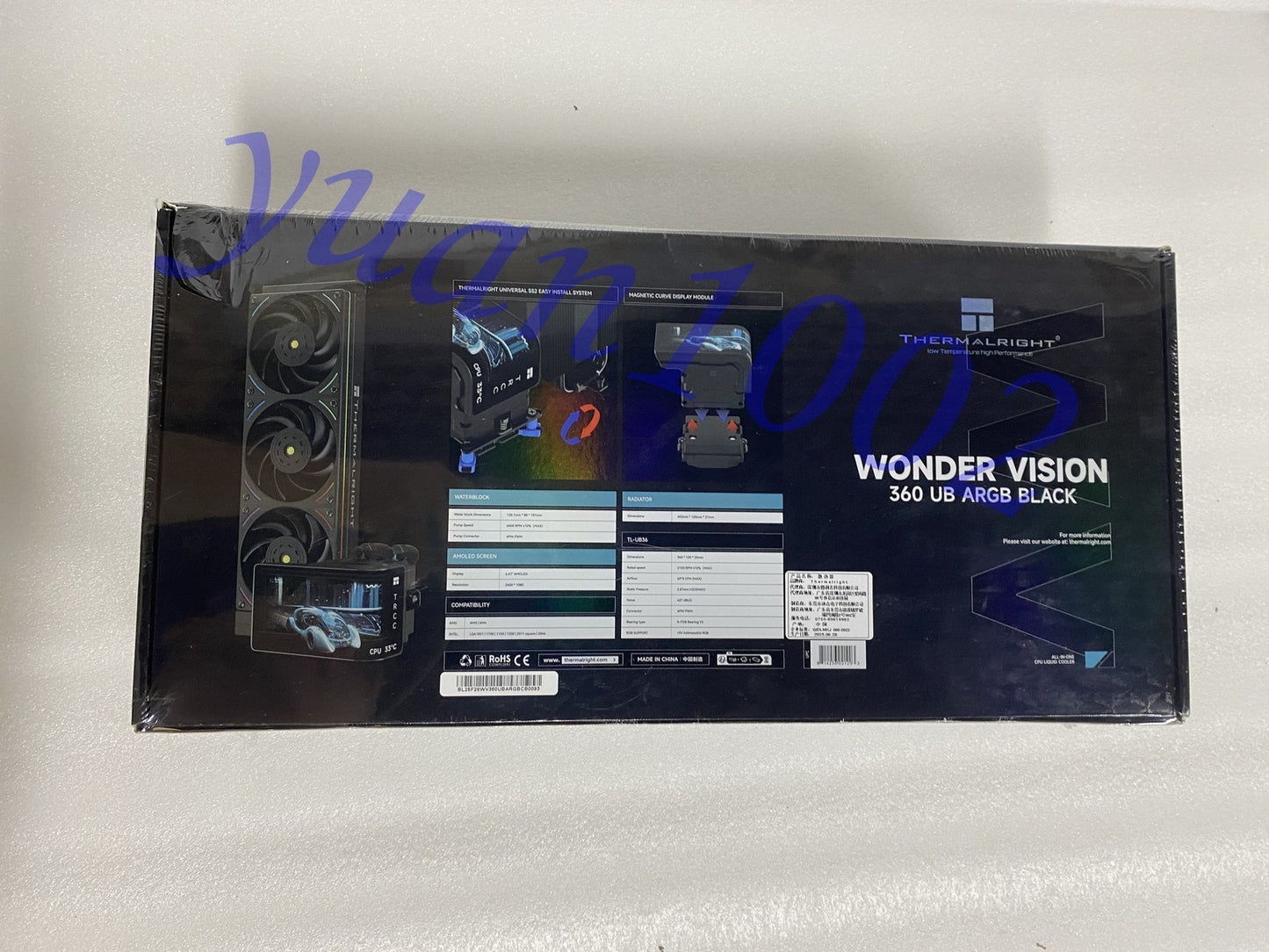 Thermalright WV360 UB BLACK ARGB 6.67" curved screen Water-cooled radiator