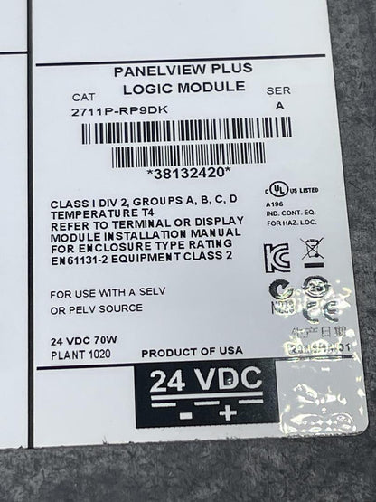 Allen-Bradley 2711P-RP9DK SER A | Industrial Equipment | Part Numbers & Technical Details - ALLEN-BRADLEY