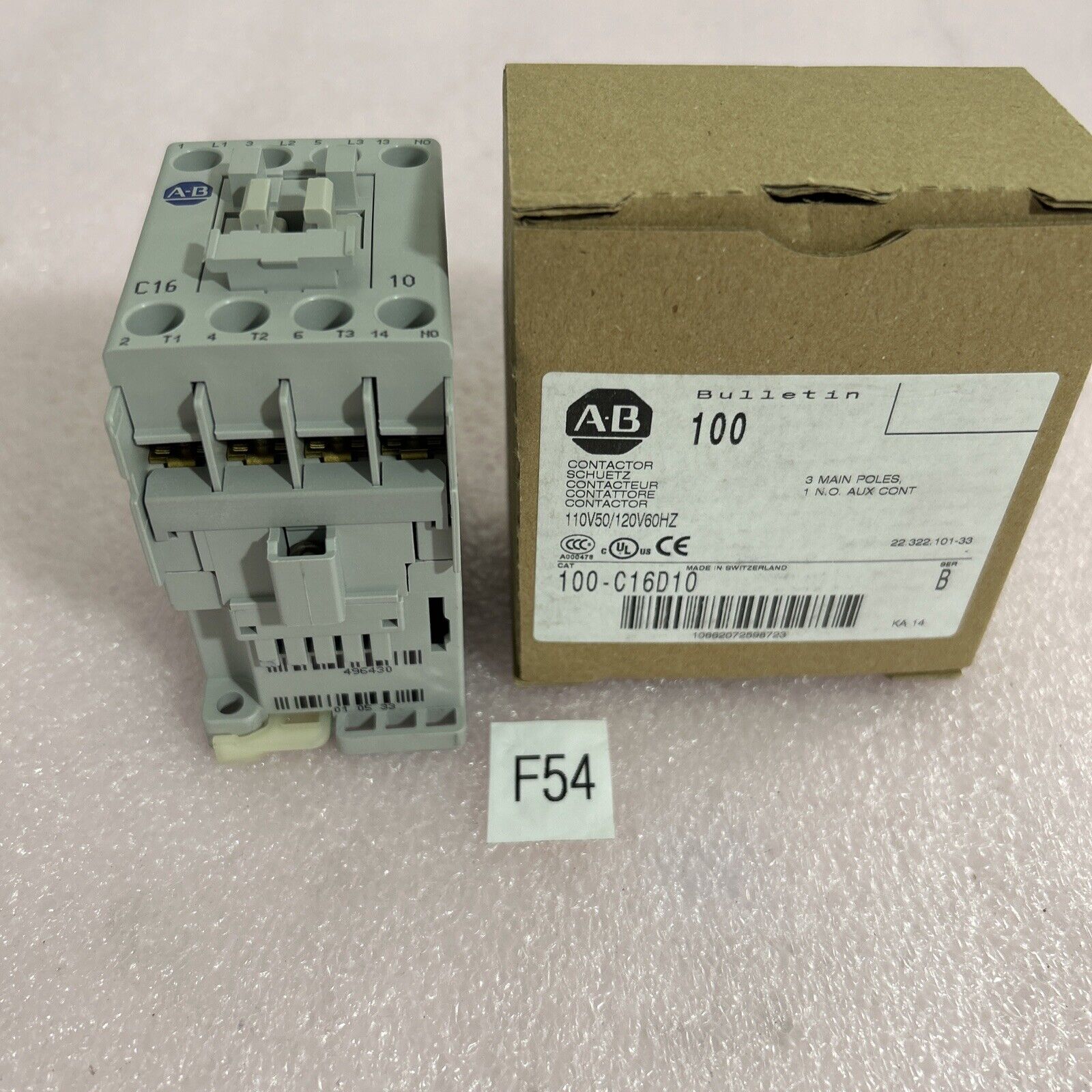 Allen-Bradley NIB 100-C16D10 Contactor NEW - ALLEN-BRADLEY