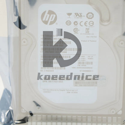 Fit HP 657750-B21 1TB 6G SATA 7.2K 3.5in MDL SC HDD Hard Drive 657739-001