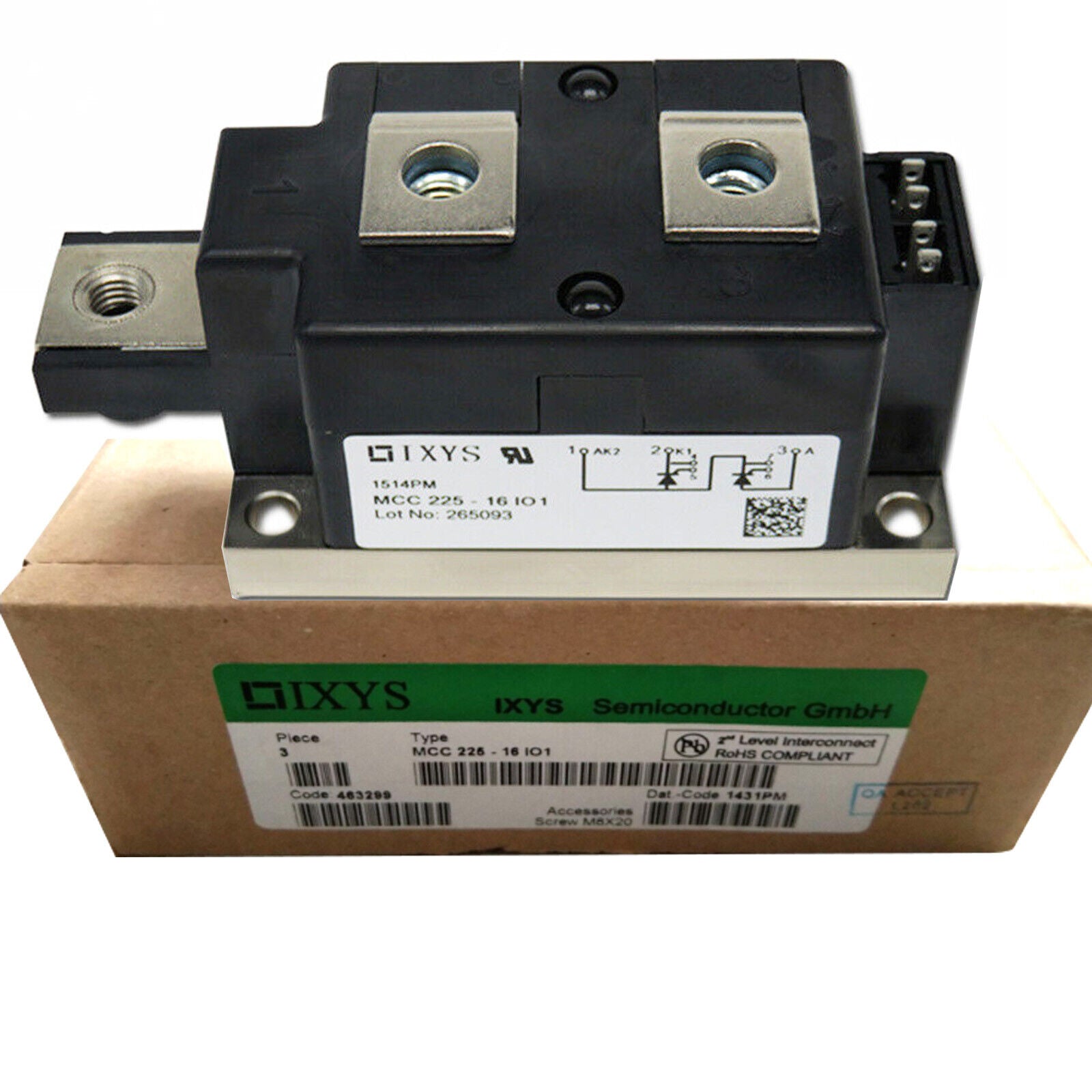 IXYS MCC225-16IO1 MCC225-16I01 Module Power Supply IXYS