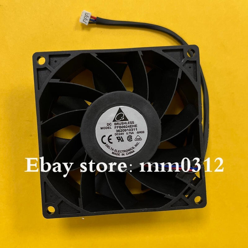 DELTA FFB0924EHE DC24V 0.75A 9238 3-Wire Inverter Cooling Fan