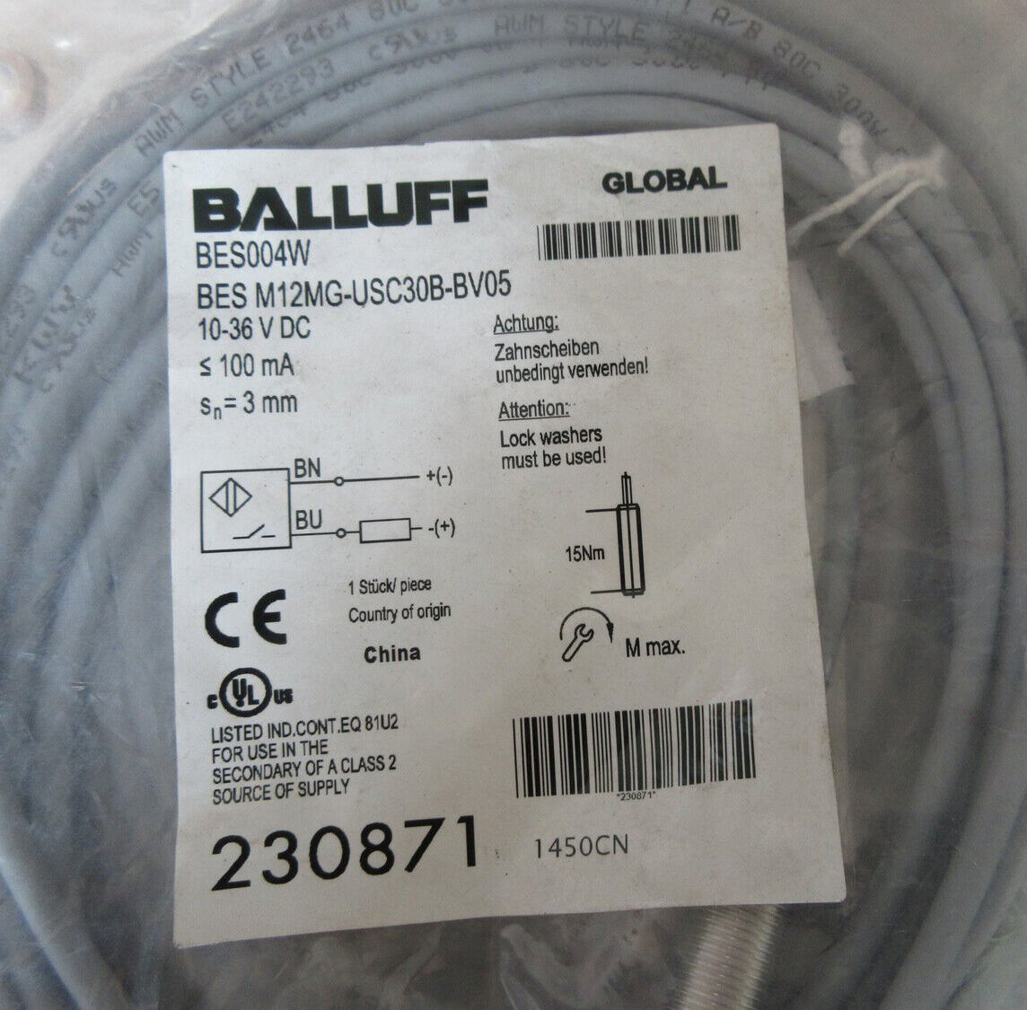 new 1PC Balluff Proximity sensor M12MG-USC30B-BV05 - BALLUFF