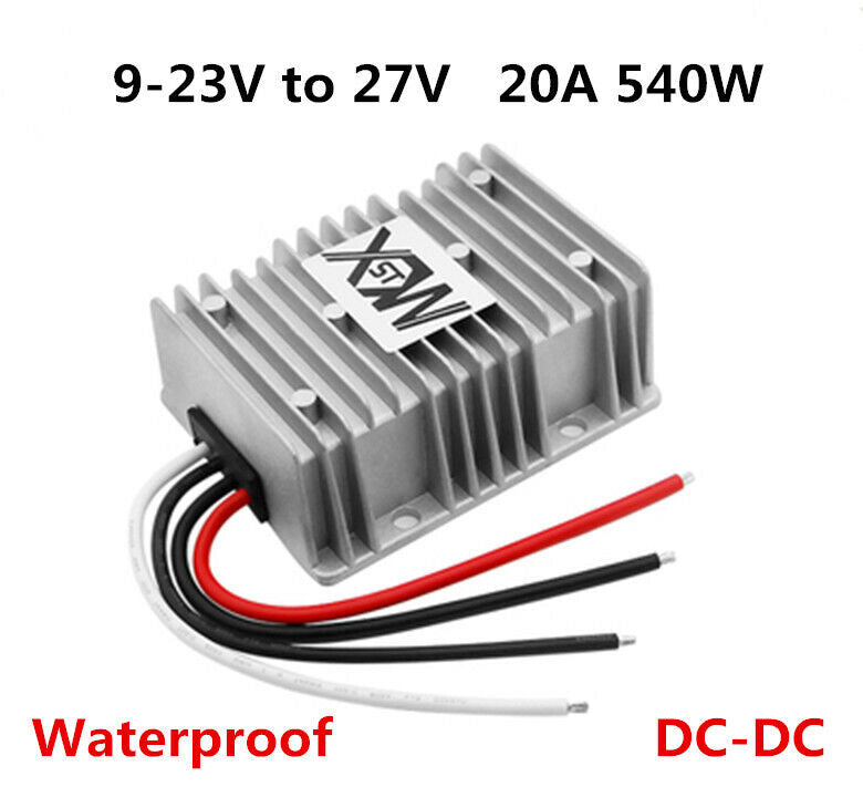 new 9-23V to 27V 20A 540W power converter waterproof module DC-DC 12V to 27V - KOEED