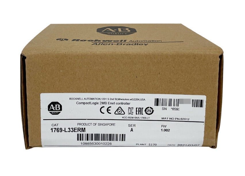 Allen Bradley CompactLogix 2MB Motion Controller with Model 1769-L33ERM - ALLEN BRADLEY