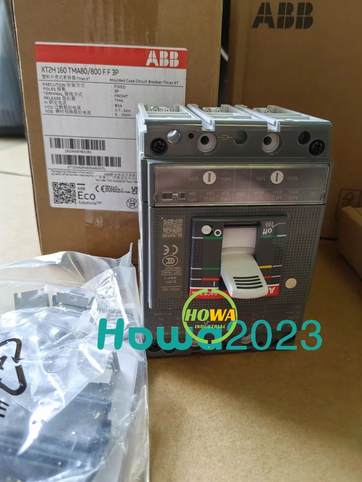 1/Piece XT2H160 TMA80/800 FF 3P 80A ABB Tmax Molded Case Circuit Breaker