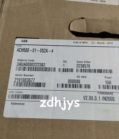 new ACS580-01-052A-4, ABB, ACS580-01-052A-4, PLd 40HP, I2LD 52A SHIP - ABB