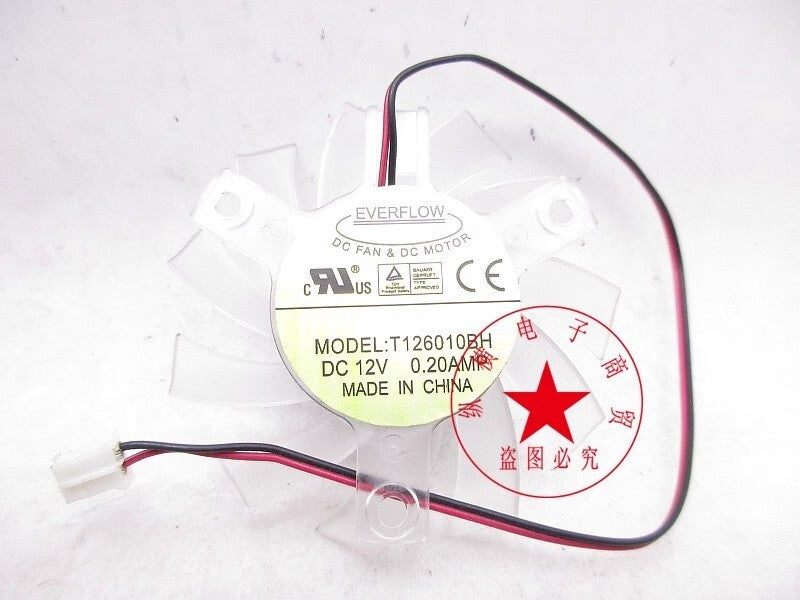 EVERFLOW T126010BH DC12V 0.20A 2-Pin Cooling Fan