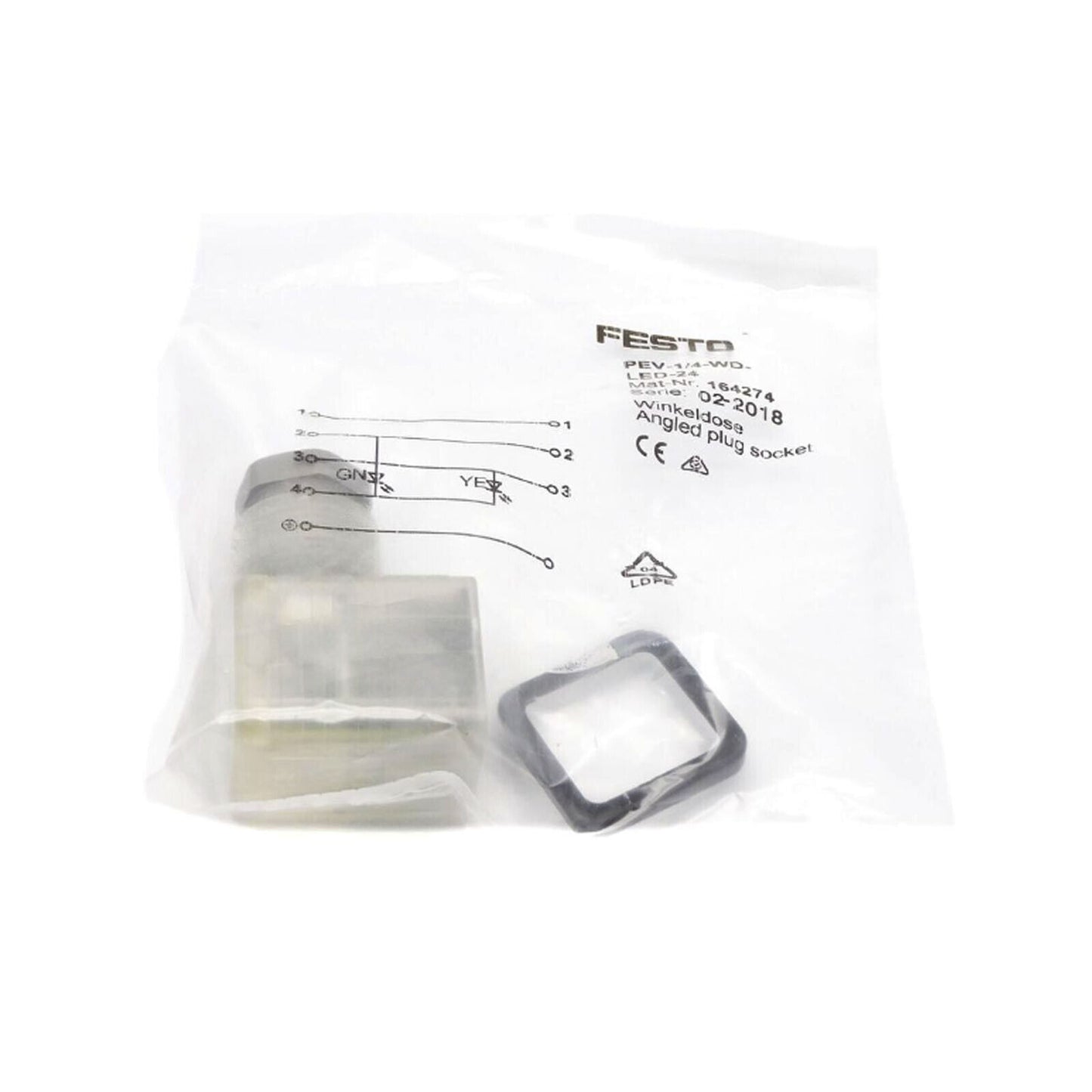 FESTO PEV-1/4-WD-LED-24 164274 - 1PCS FESTO PEV-1/4-WD-LED-24 - FESTO