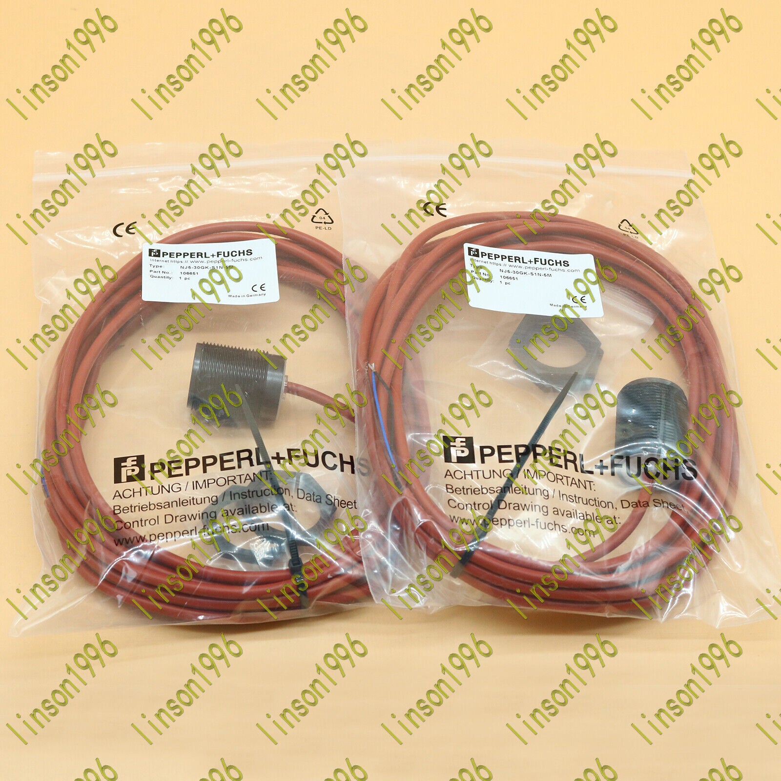 1PC Pepperl+Fuchs NJ5-30GK-S1N-5M Proximity Switch - PEPPERL+FUCHS