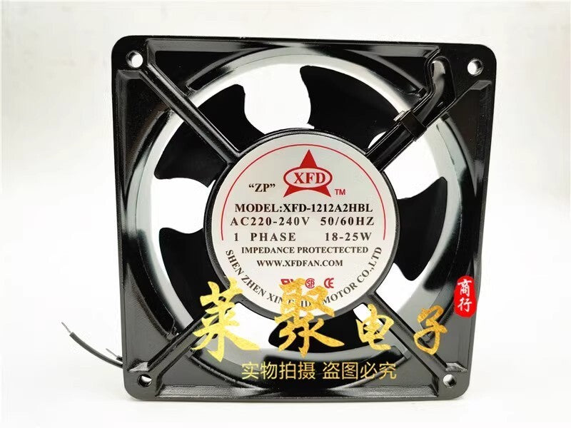XFD XFD-1212A2HBL 12038 AC220-240V 18-25W 12CM Metal Cooling Fan