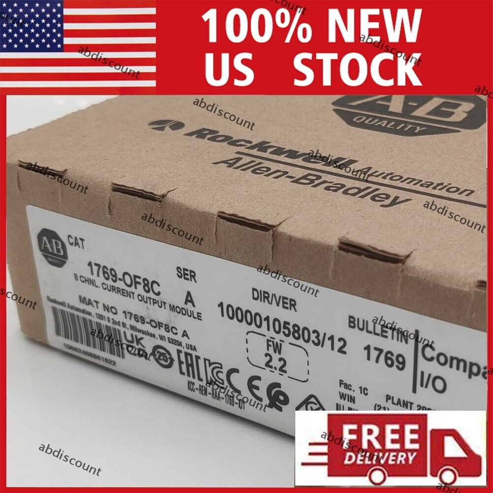 Allen Bradley 1769-OF8C CompactLogix 8-Ch Analog Output Current Module with 8 Output Channels, 10A to 10A Range, 80A Total Max, 24VDC, 20A Total Output, Industrial Grade, Easy to Install - ALLEN BRADLEY