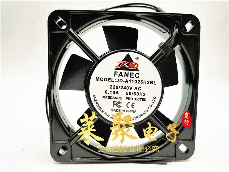FANEC JD-A11025H2BL AC220V/240V 0.10A Metal Silent Cooling Fan
