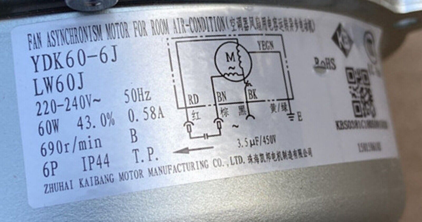 GREE YDK60-6J 60W Fan Motor - GREE