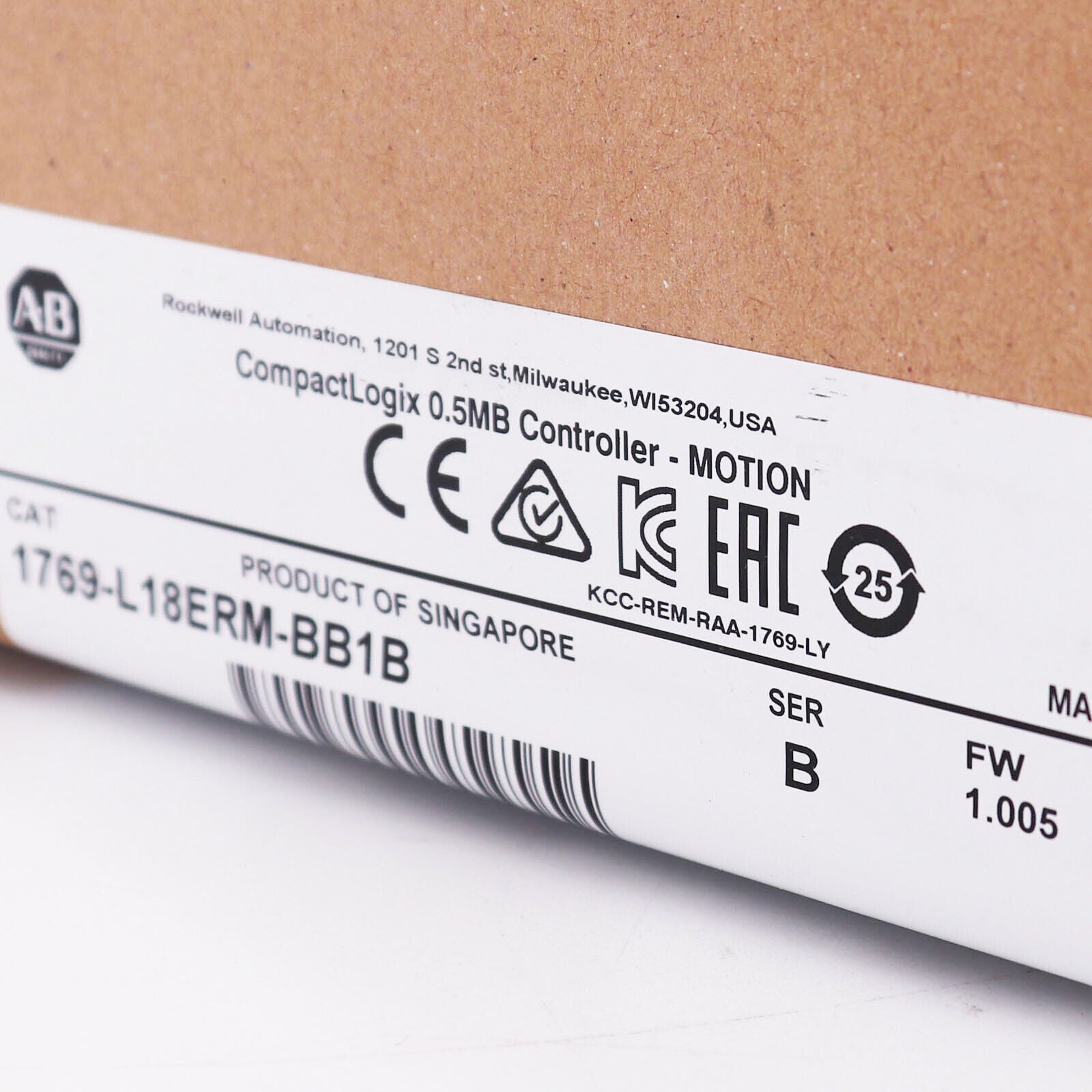 Allen-Bradley 1769-L18ERM-BB1B CompactLogix 0.5MB Controller MOTION - ALLEN-BRADLEY