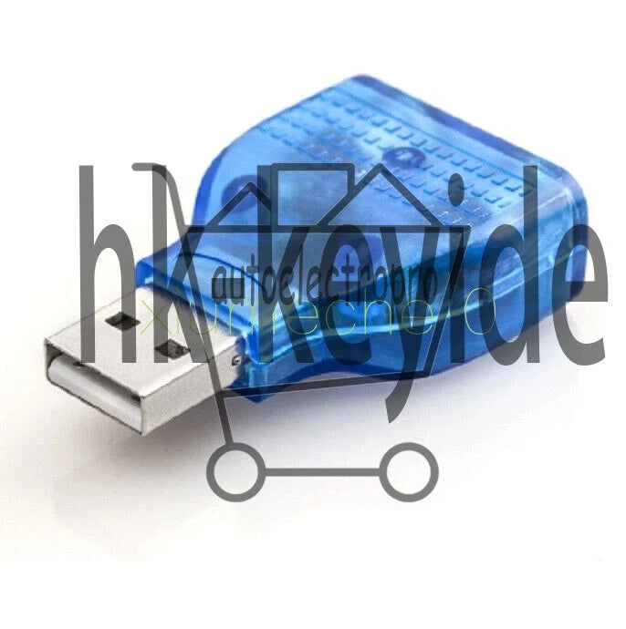 1PCS For PS/2 Mouse Keyboard USB To Dual 2 PS2 PS/2 Converter Adapter Blue