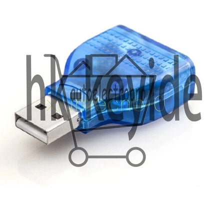 1PCS For PS/2 Mouse Keyboard USB To Dual 2 PS2 PS/2 Converter Adapter Blue