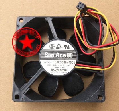 1pcs Sanyo 109R0848K4D01 SAN ACE80 fan 48V 0.1A 8CM cooling fan