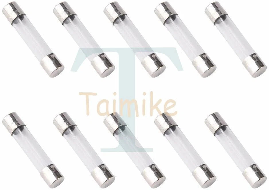 [10x] 10A 250V Fast Blow Fuse Glass Tube Fuse 10 Amp Fuse 6X30mm