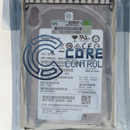 1PCS HPE 832984-001 832514-B21 1TB 7.2K 12G SFF 2.5 SAS SC HDD G9 G8